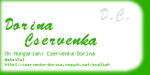 dorina cservenka business card